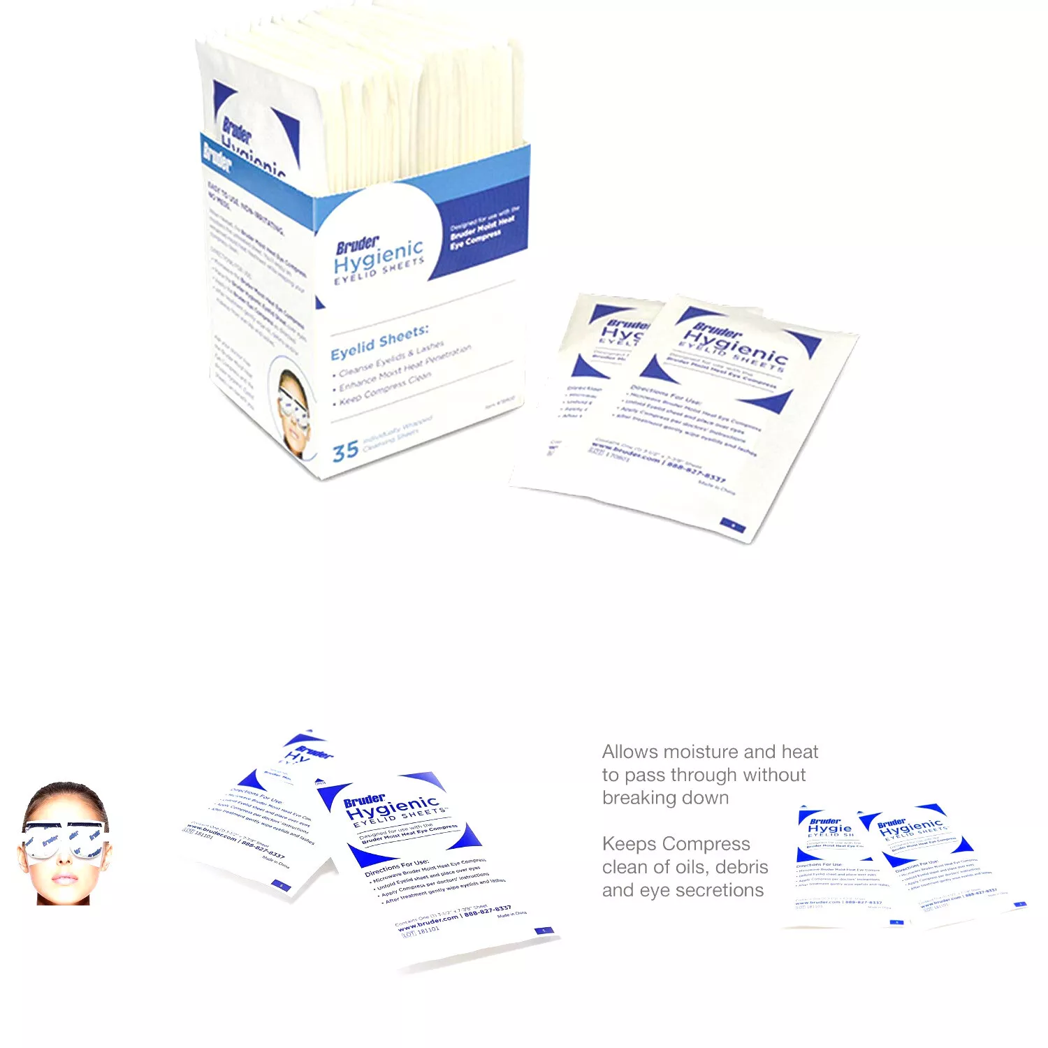 Bruder Hygienic Eyelid Sheets (35 pack) - Image 6