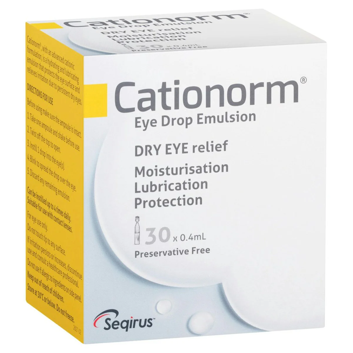 Cationorm Preservative Free Eye Drops Vials - Image 3