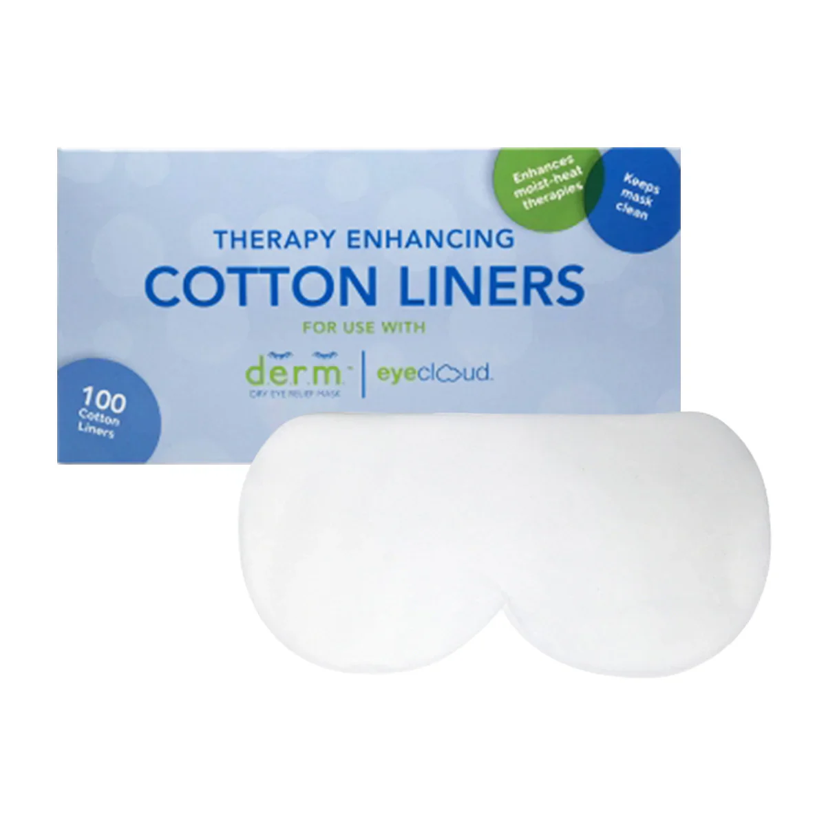 DERM Dry Eye Relief Mask Cotton Liners (100 pack)