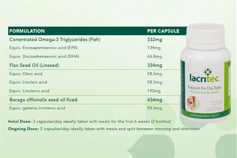 Lacritec Dry Eye Supplement - 200 Capsules - Image 5