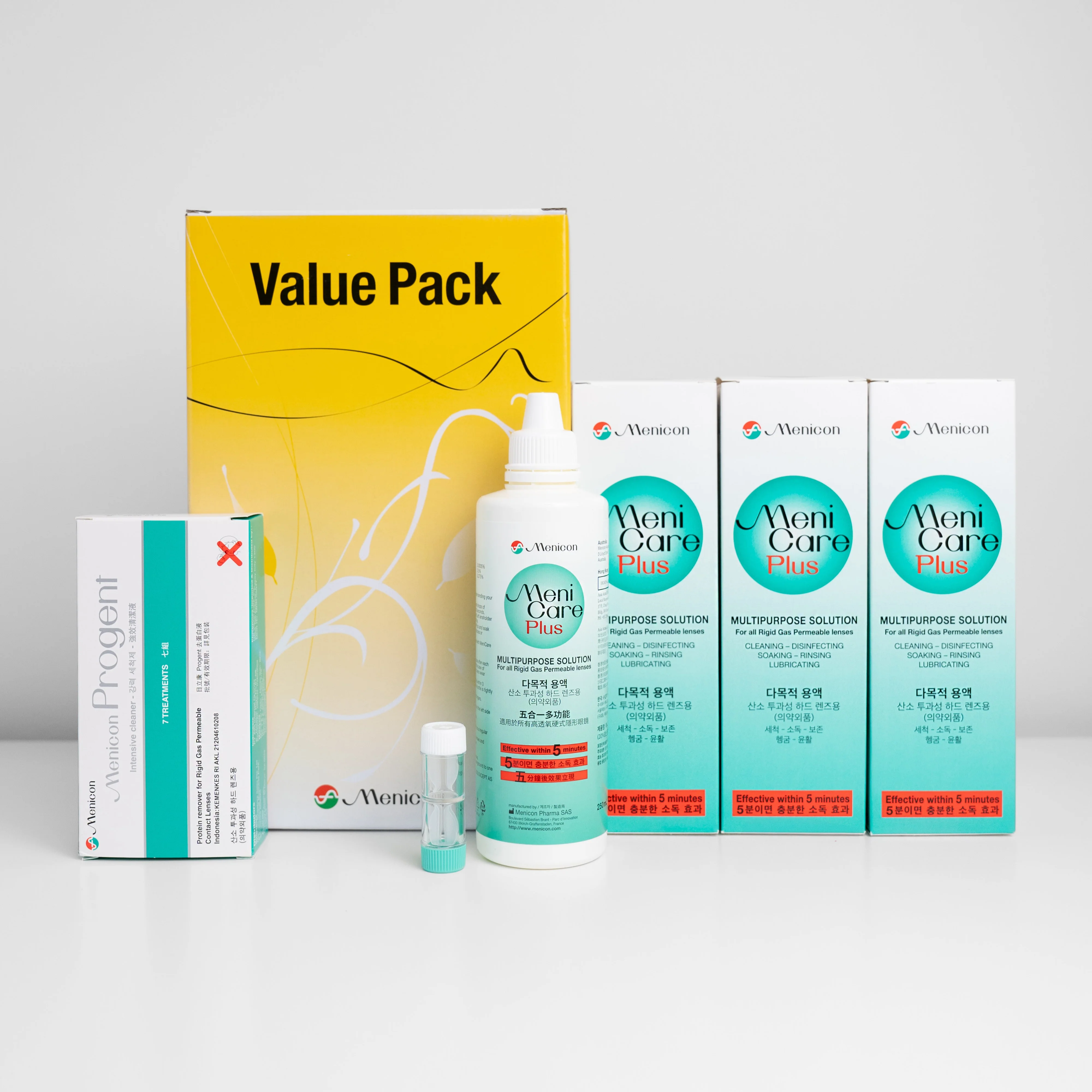 Menicon RGP Lens Value Pack: 3× MeniCare Plus + Progent - Image 2