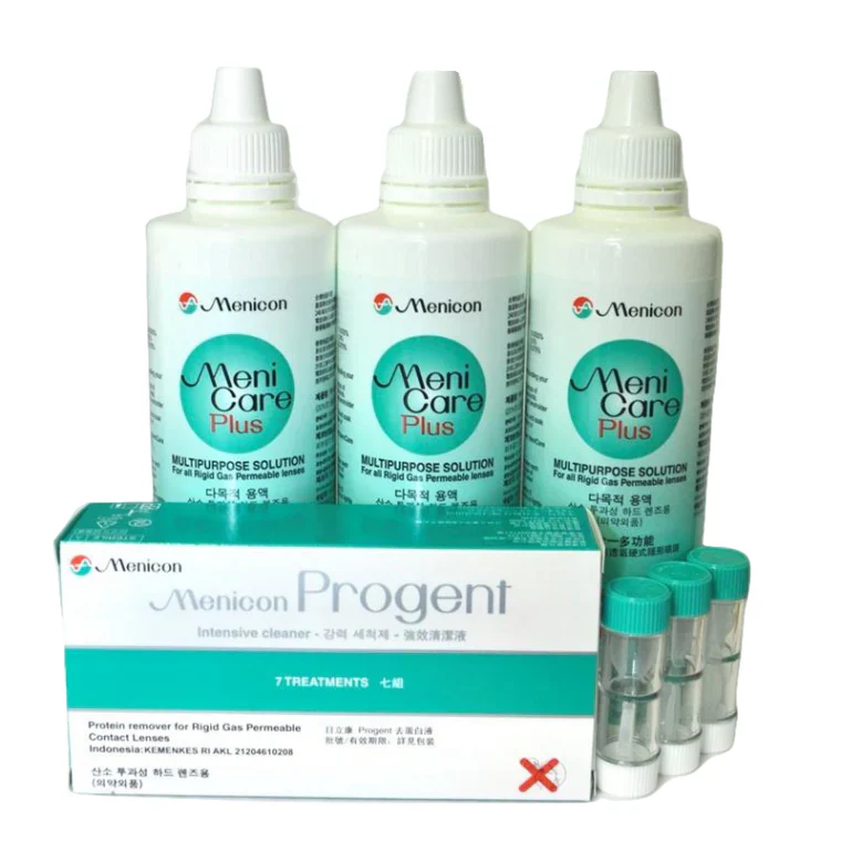 Menicon RGP Lens Value Pack: 3× MeniCare Plus + Progent - Image 4