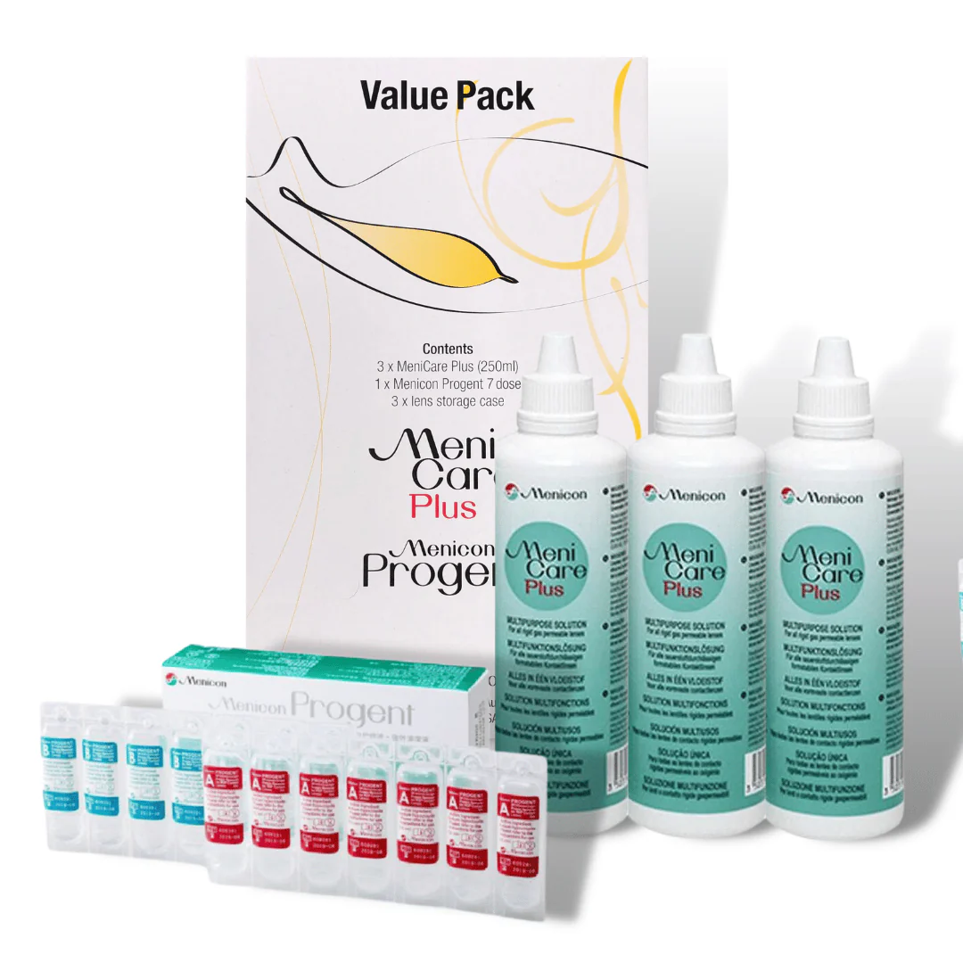 Menicon RGP Lens Value Pack: 3× MeniCare Plus + Progent - Image 8