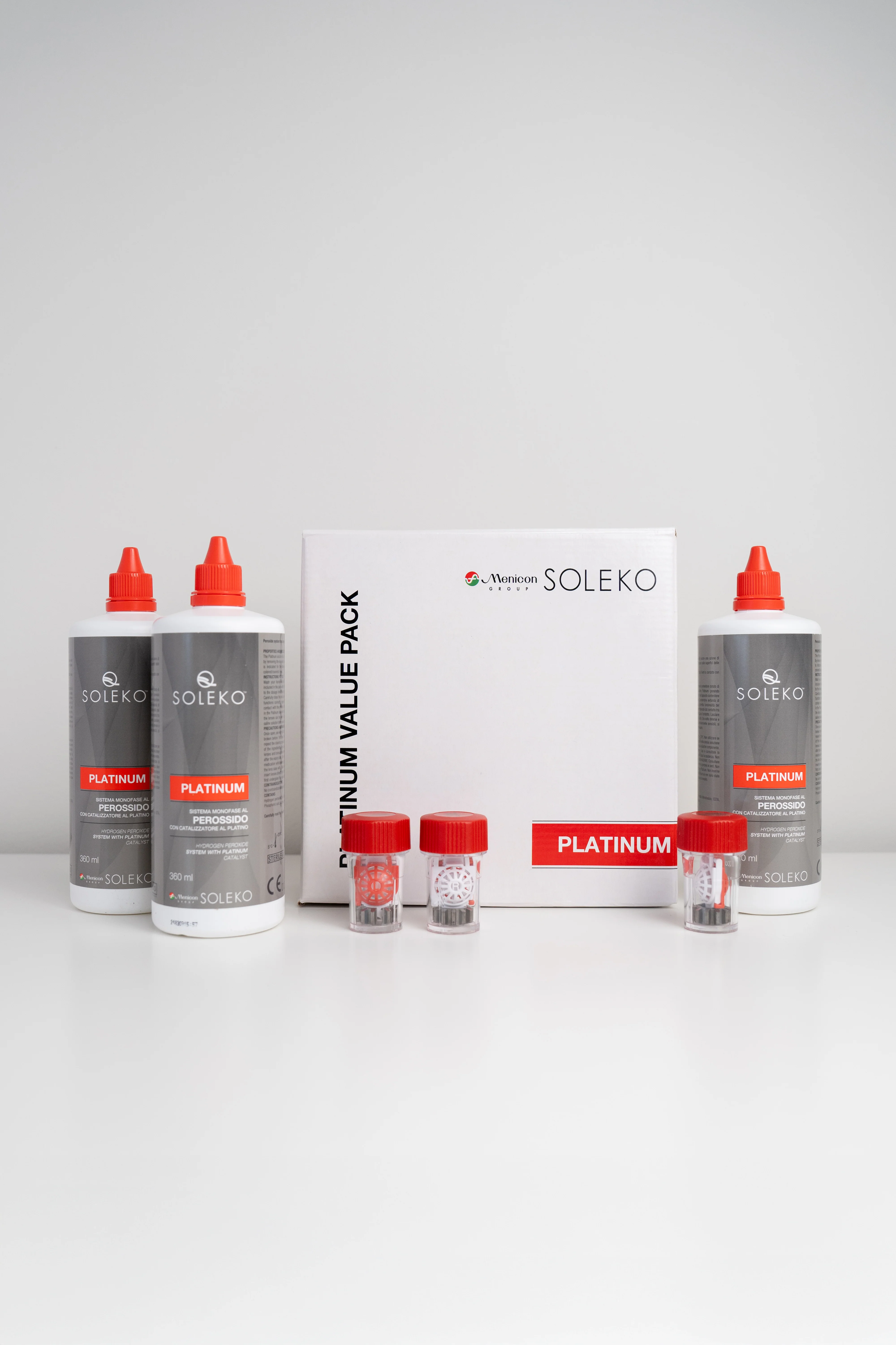 Menicon Soleko Platinum Hydrogen Peroxide Solution Value Pack – 3 x 360mL
