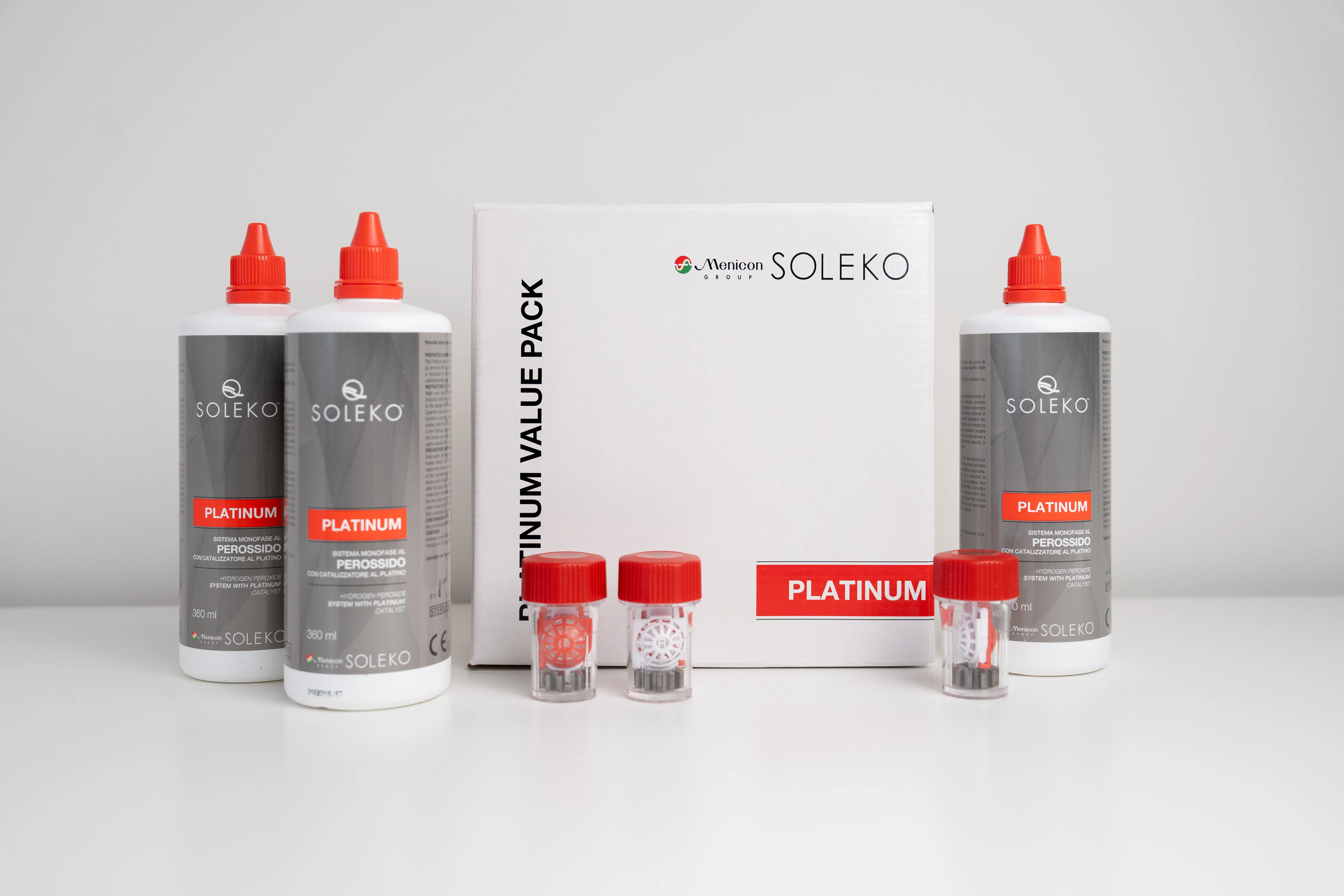 Menicon Soleko Platinum Hydrogen Peroxide Solution Value Pack – 3 x 360mL - Image 2