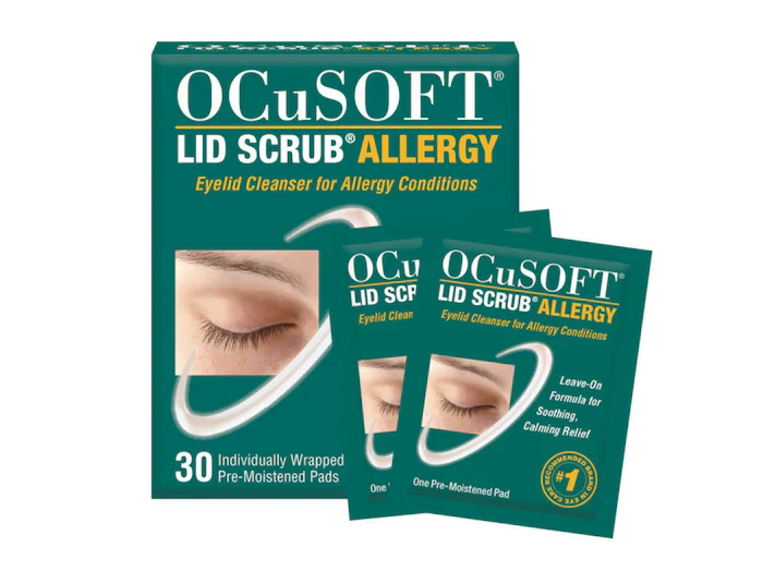 Ocusoft Lid Scrub Allergy Eyelid Wipes - Image 3