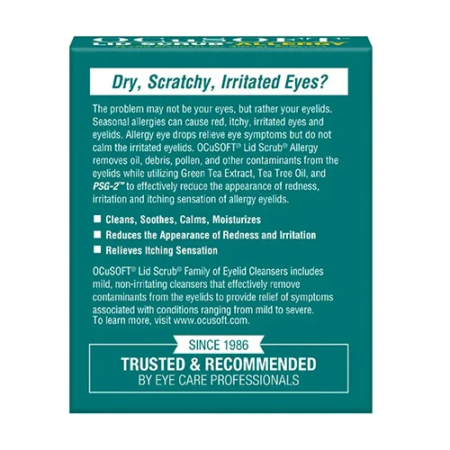 Ocusoft Lid Scrub Allergy Eyelid Wipes - Image 4