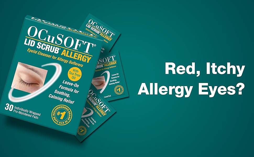 Ocusoft Lid Scrub Allergy Eyelid Wipes - Image 5