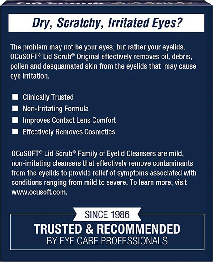 Ocusoft Lid Scrub Original Eyelid Wipes - Image 4
