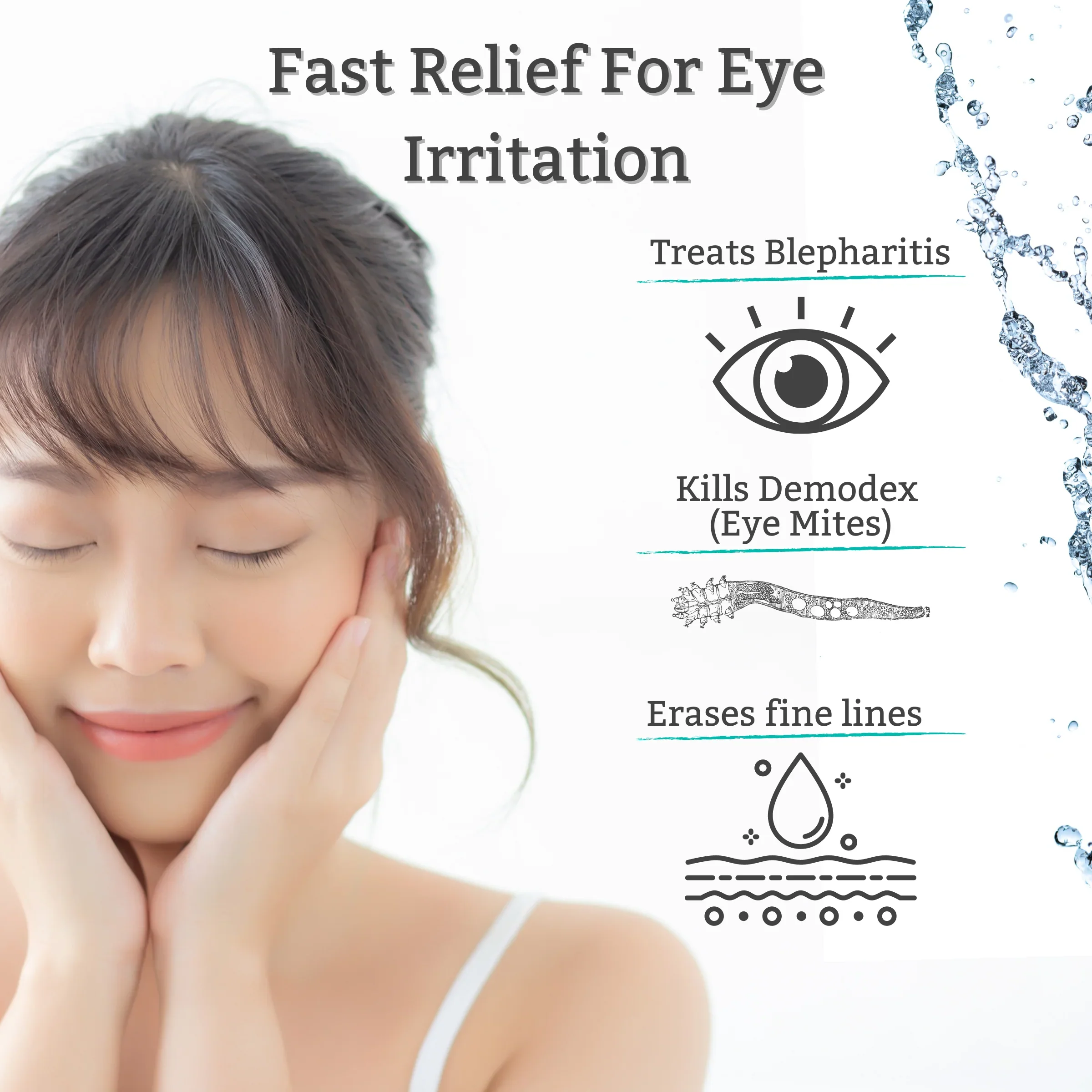 TearRestore HylaWipe Tea Tree Eyelid Wipes - Image 5
