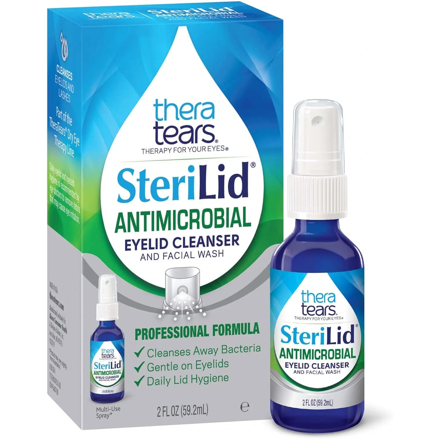 Thera Tears Sterilid Antimicrobial Eyelid Cleanser & Face Wash - Image 2